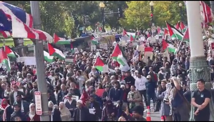 تظاهرات در آمریکا و کانادا در حمایت از مردم غزه