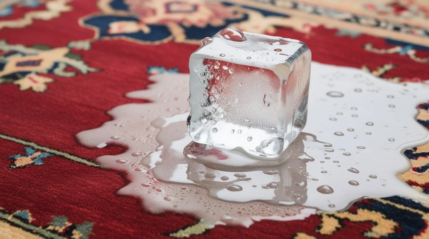 استفاده از یخ برای پاک کردن چسب